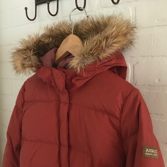 Aigle Maître Caoutchoutier Parka Cinnamon Girl Size 14 - Picture 2 of 5